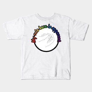 My Role Here is Apparent Funny Parent Humor / Dad Joke Holding Child's Hand Rainbow Version (MD23Frd012c) Kids T-Shirt